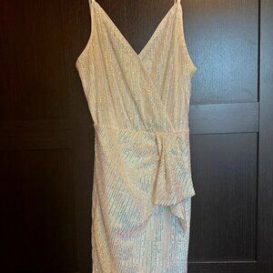White sequin dress, size small